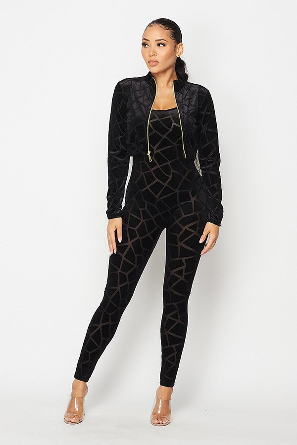 Geometric Bodysuit 2 Piece- 3 Colors