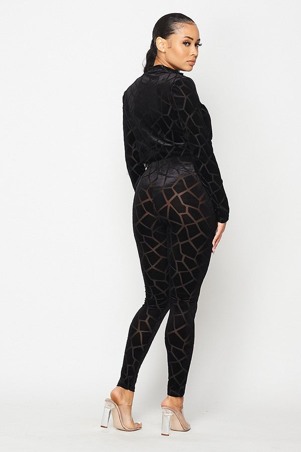 Geometric Bodysuit 2 Piece- 3 Colors