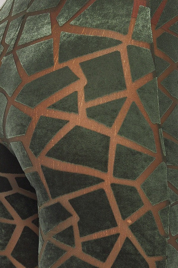 Geometric Bodysuit 2 Piece- 3 Colors