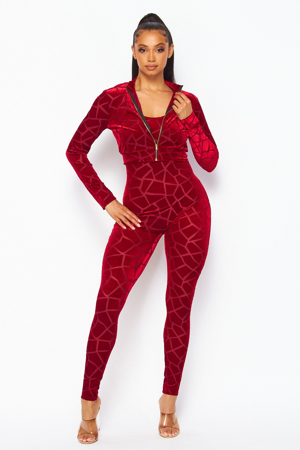 Geometric Bodysuit 2 Piece- 3 Colors