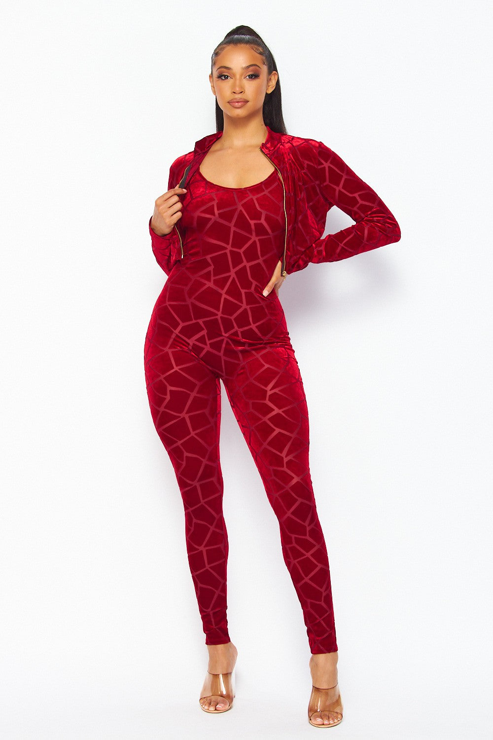 Geometric Bodysuit 2 Piece- 3 Colors