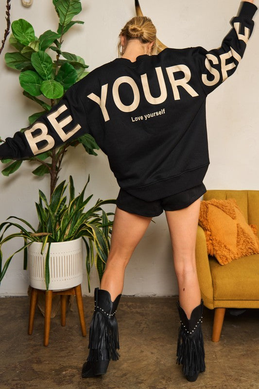 Be Yourself Oversized Sweatshirt- 4 Colors [Pre-Order]
