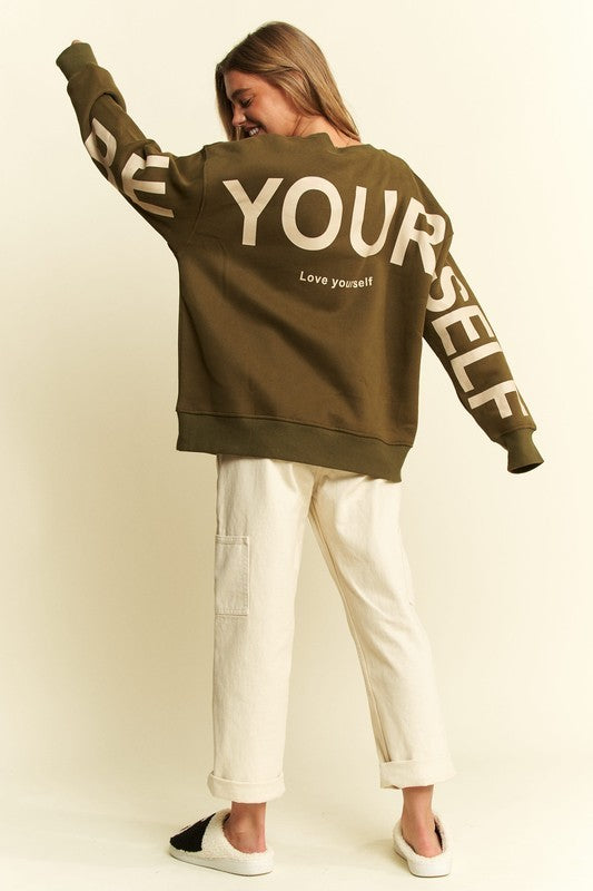 Be Yourself Oversized Sweatshirt- 4 Colors [Pre-Order]