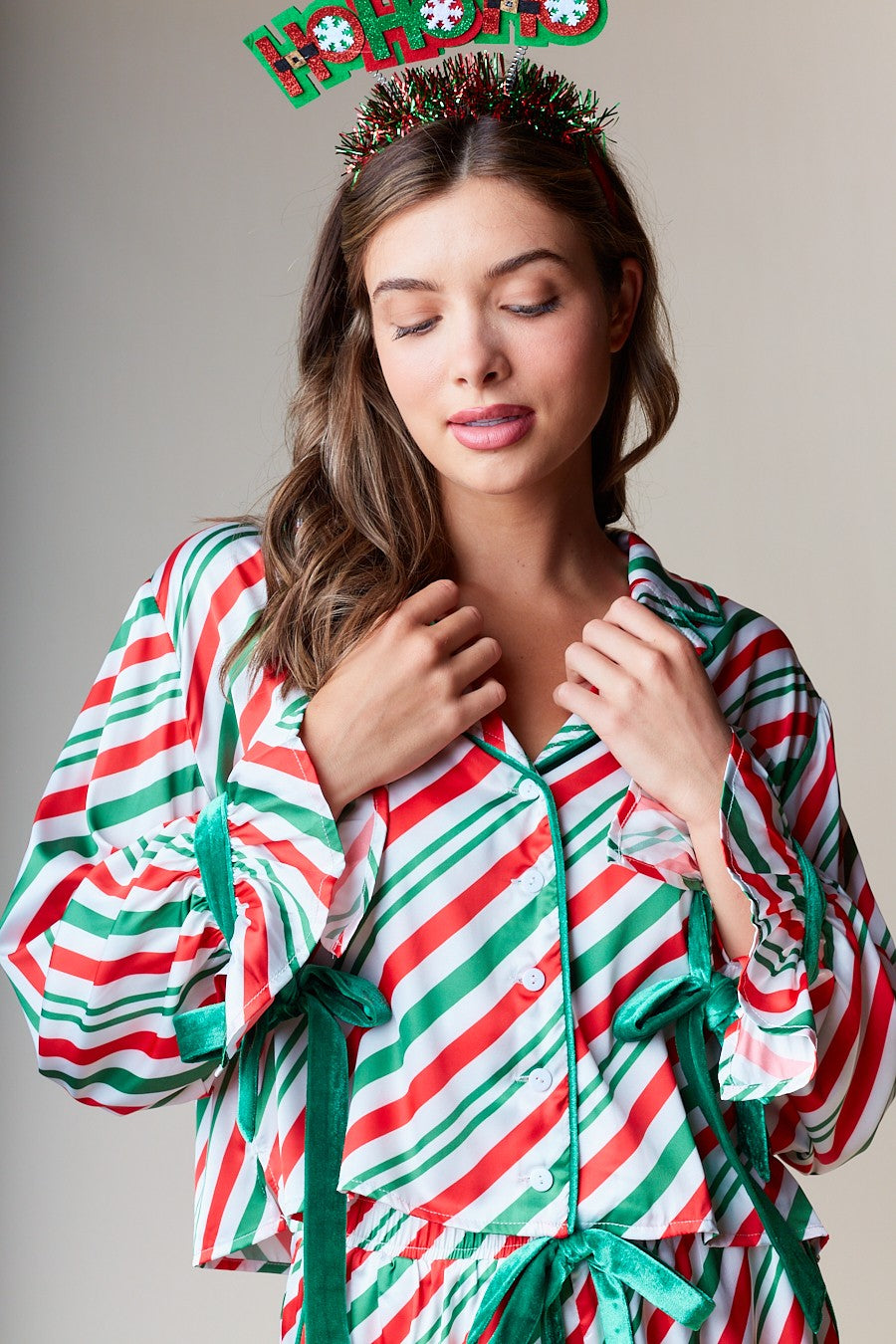 Candy Cane Stripe Pajama Set- 2 Colors