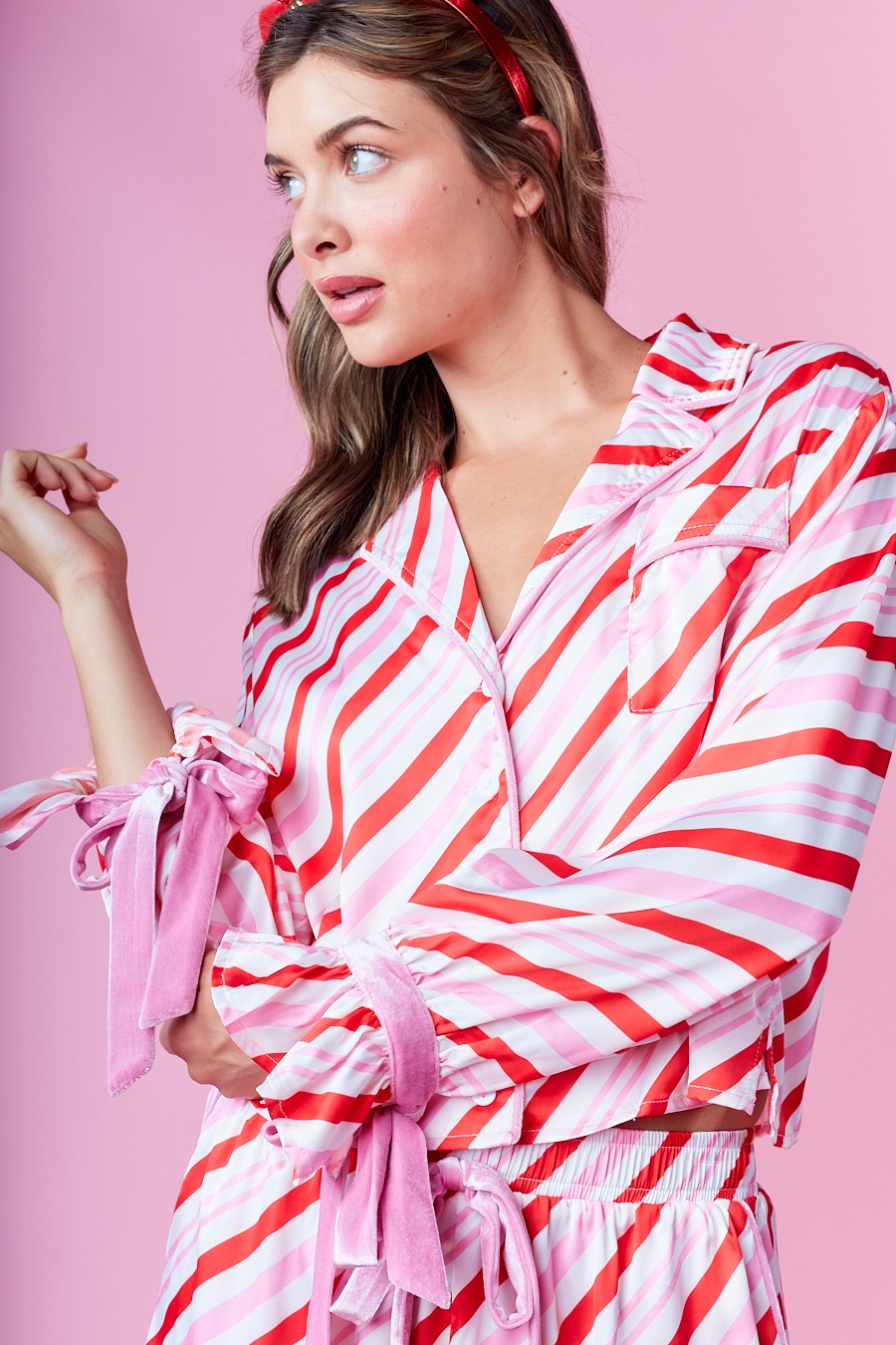 Candy Cane Stripe Pajama Set- 2 Colors