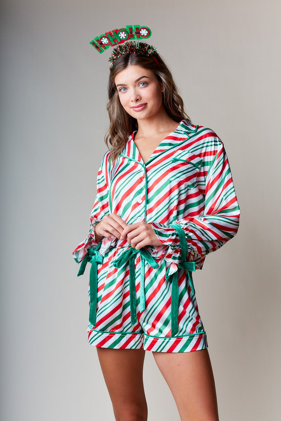 Candy Cane Stripe Pajama Set- 2 Colors