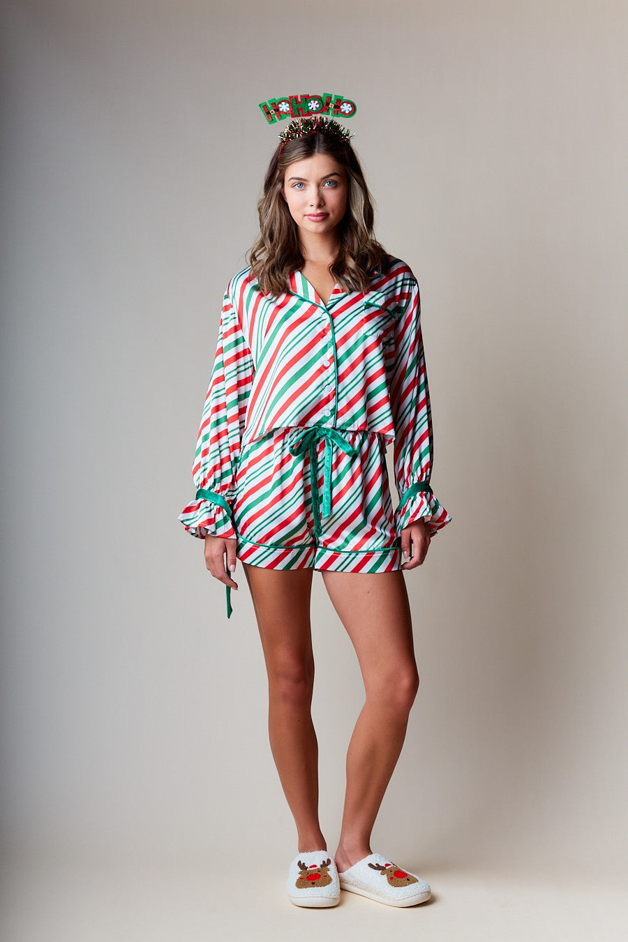 Candy Cane Stripe Pajama Set- 2 Colors