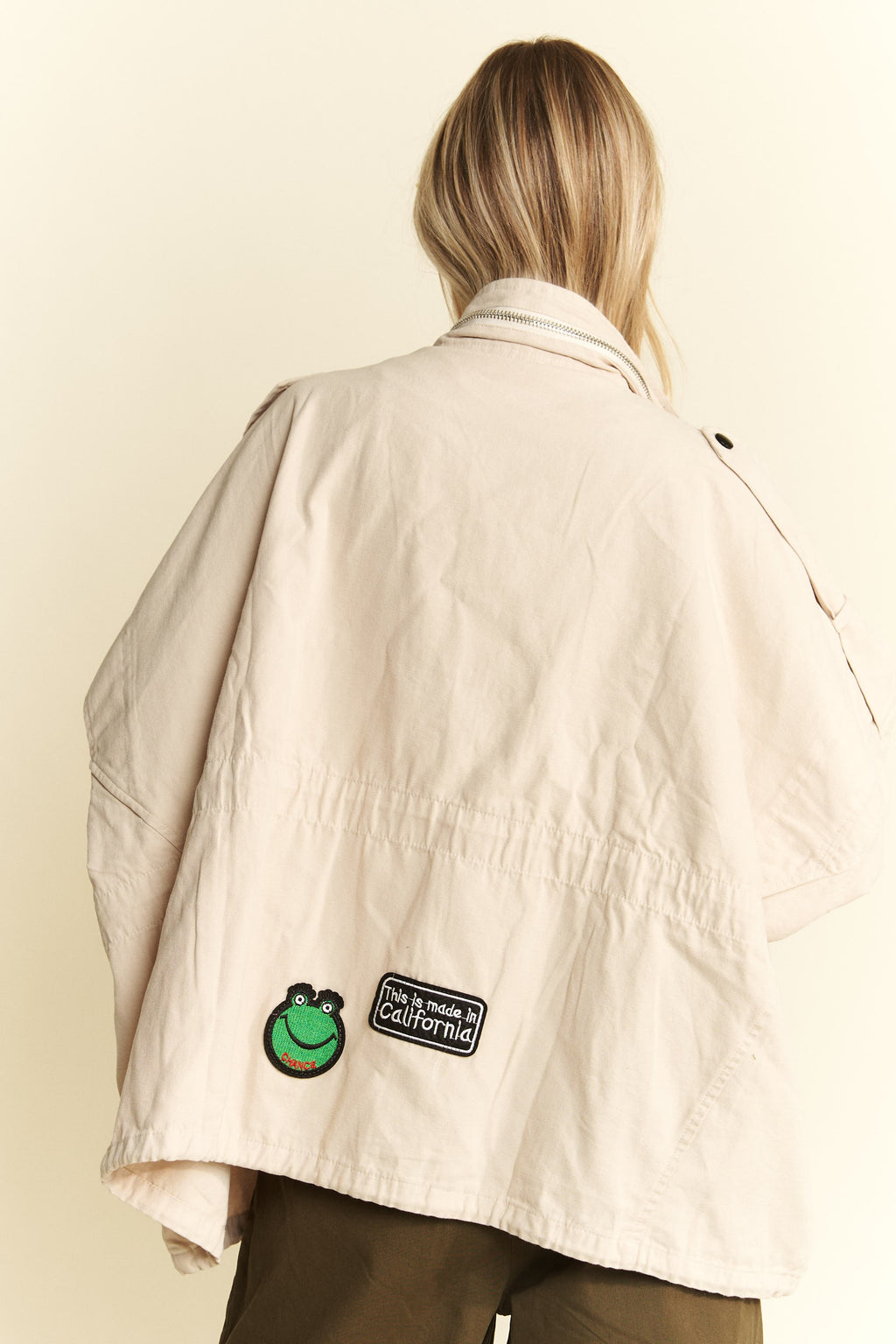 Be Happy Patch Cargo Jacket- 3 Colors