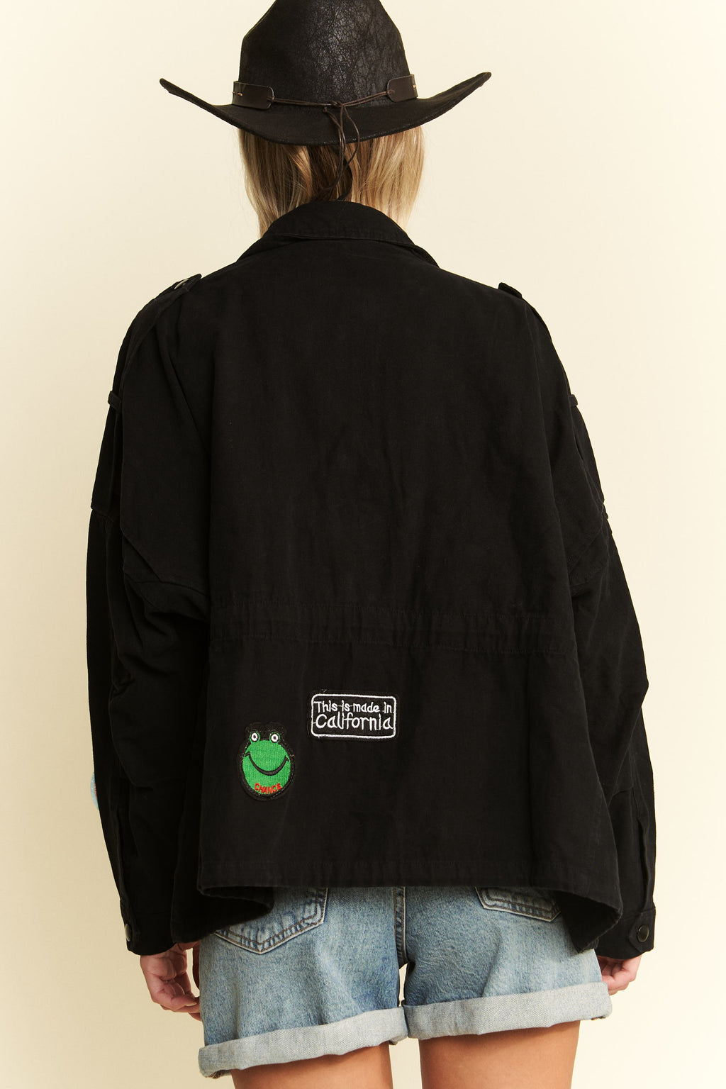 Be Happy Patch Cargo Jacket- 3 Colors