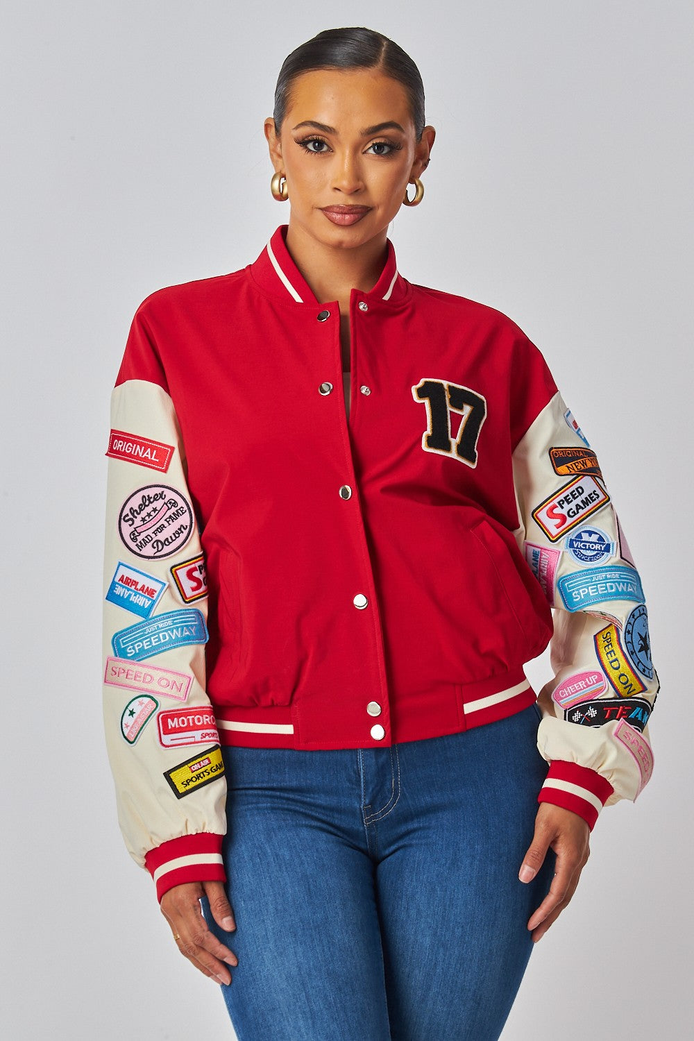 Lonni Patched Bomber Jacket- 3 Colors