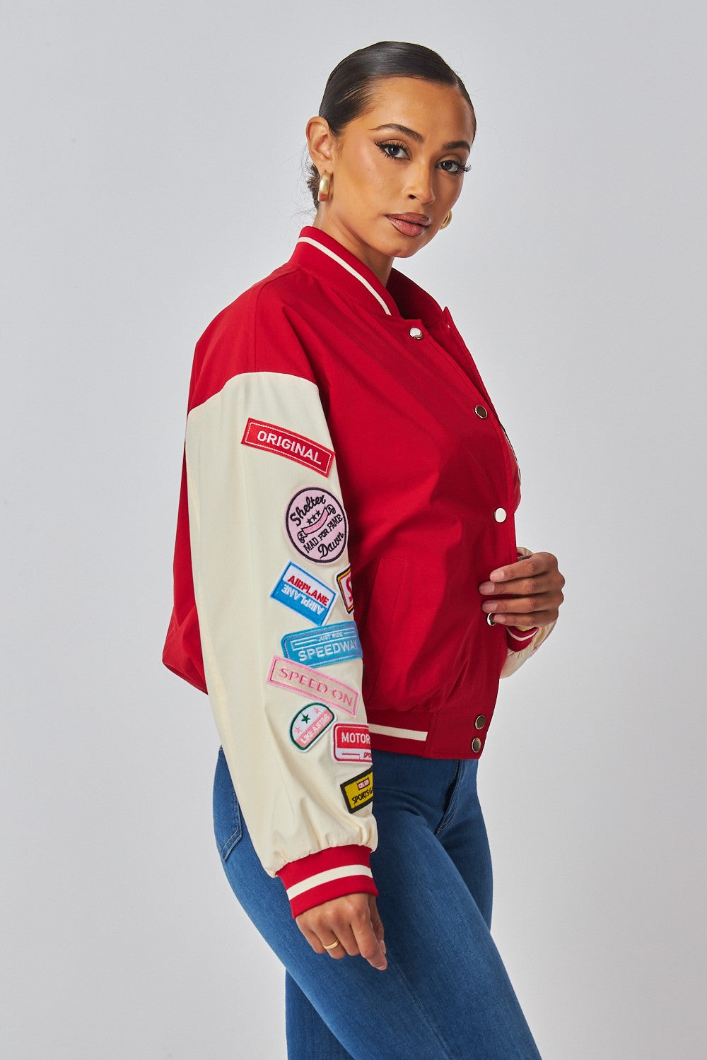 Lonni Patched Bomber Jacket- 3 Colors