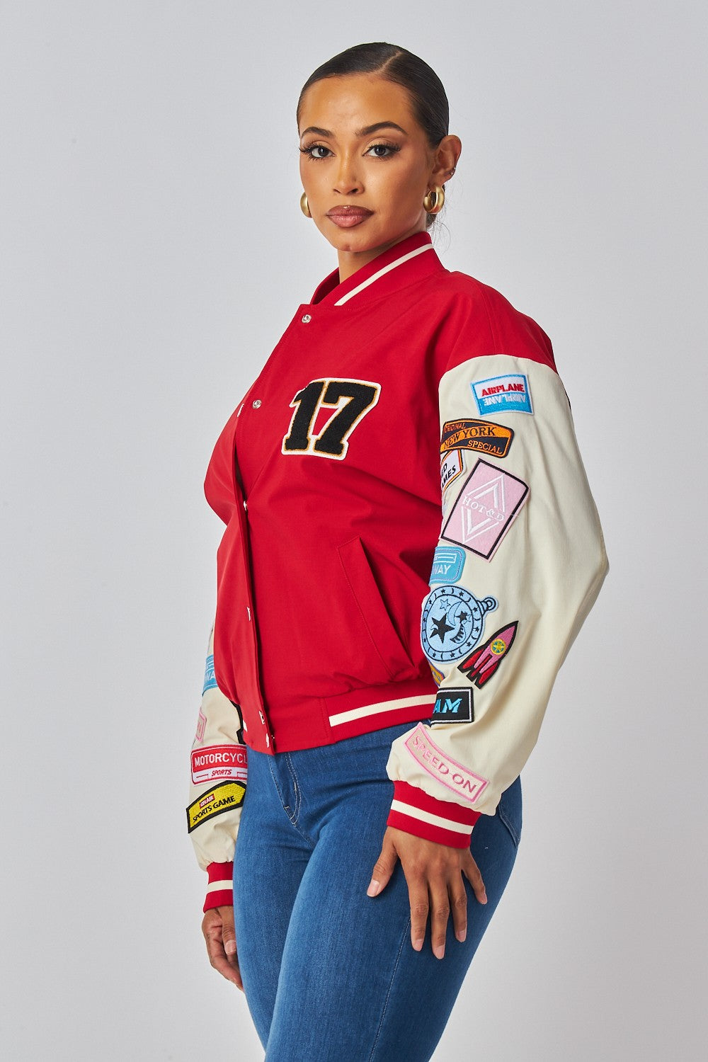 Lonni Patched Bomber Jacket- 3 Colors