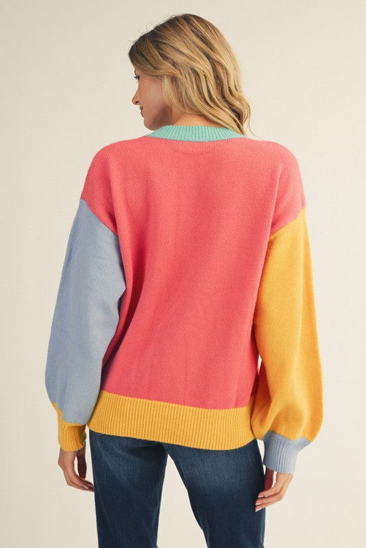 MERRY Color Block Sweater- 2 Colors