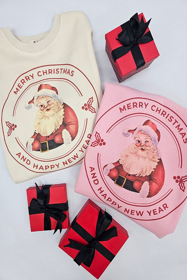 Santa Graphic Sweatshirt- 2 Colors