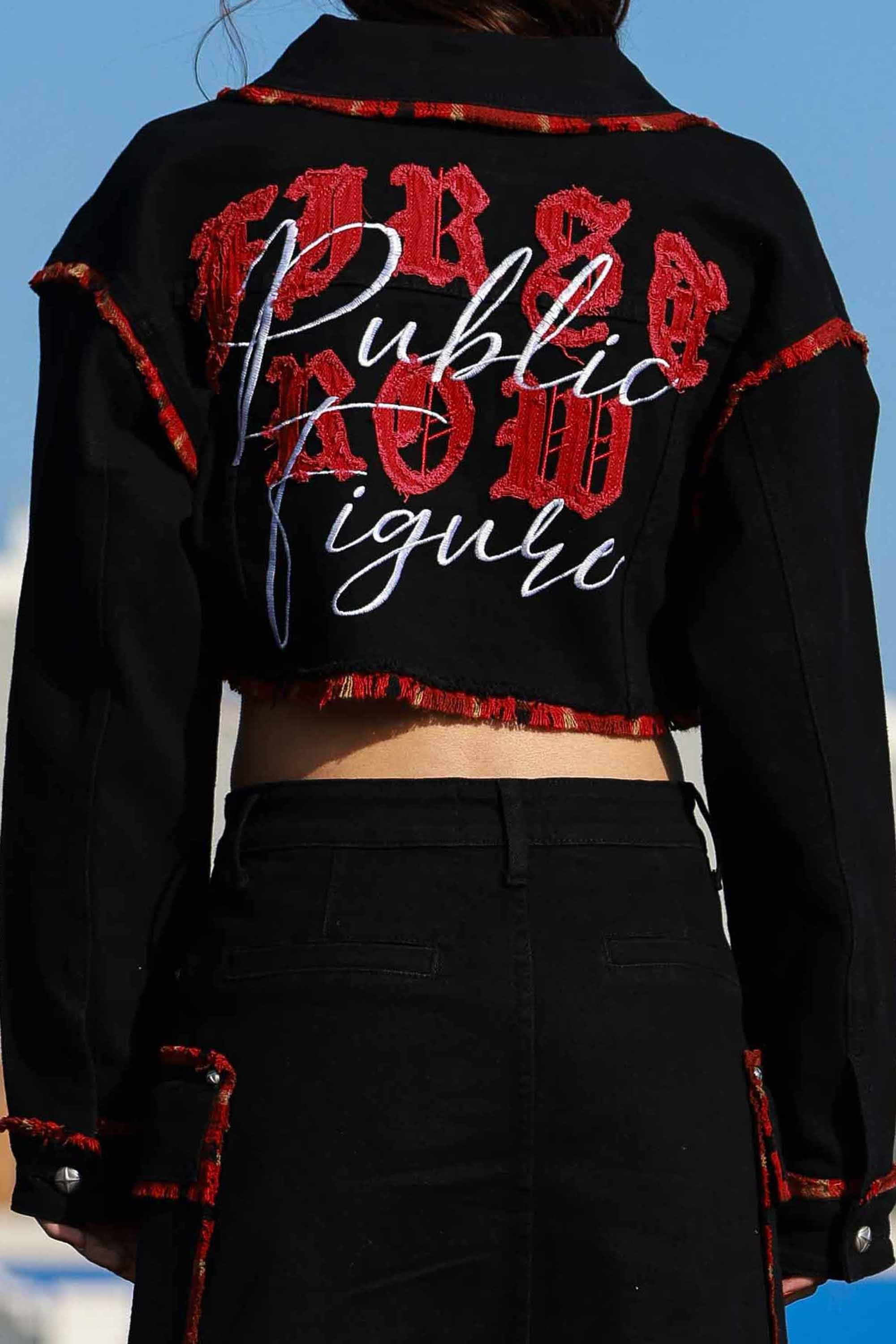 Plaid Edge Point Crop Jacket