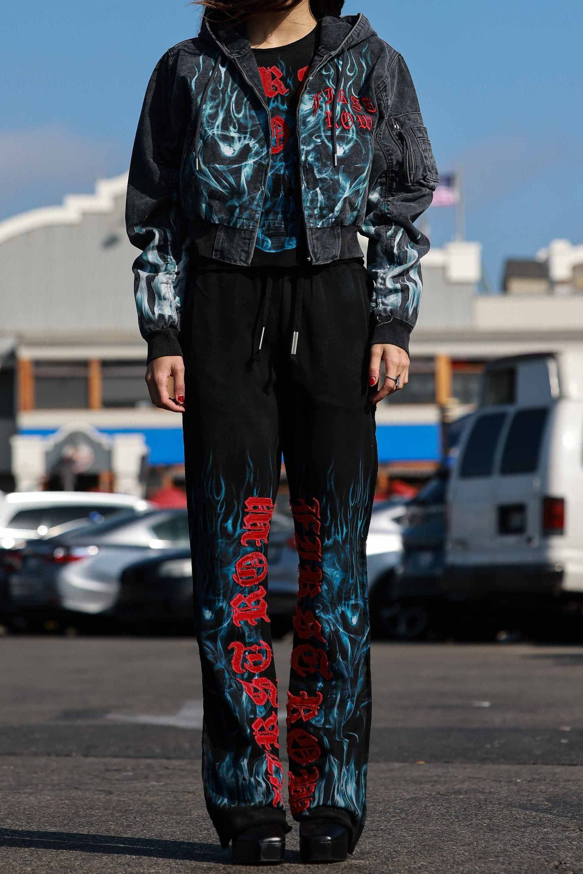 Wake Up And Be Fierce Flame Hood Jacket (W)