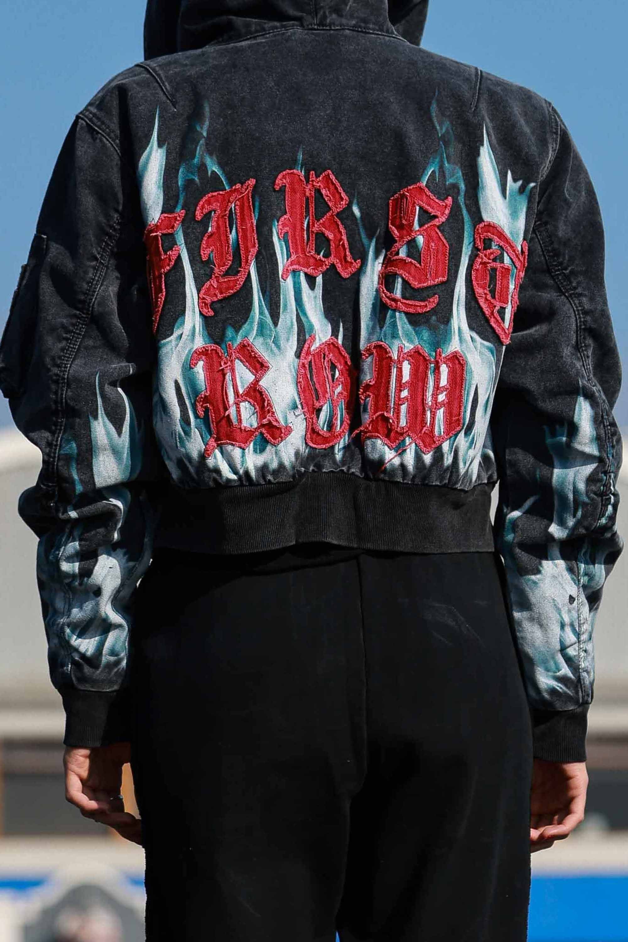 Wake Up And Be Fierce Flame Hood Jacket (W)