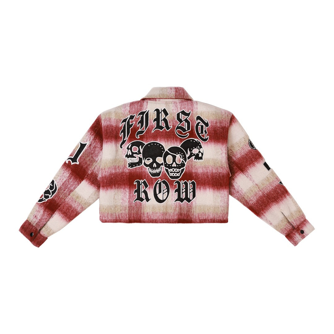 Wake Up And Be Fierce Crop Wool Plaid Shacket (W)