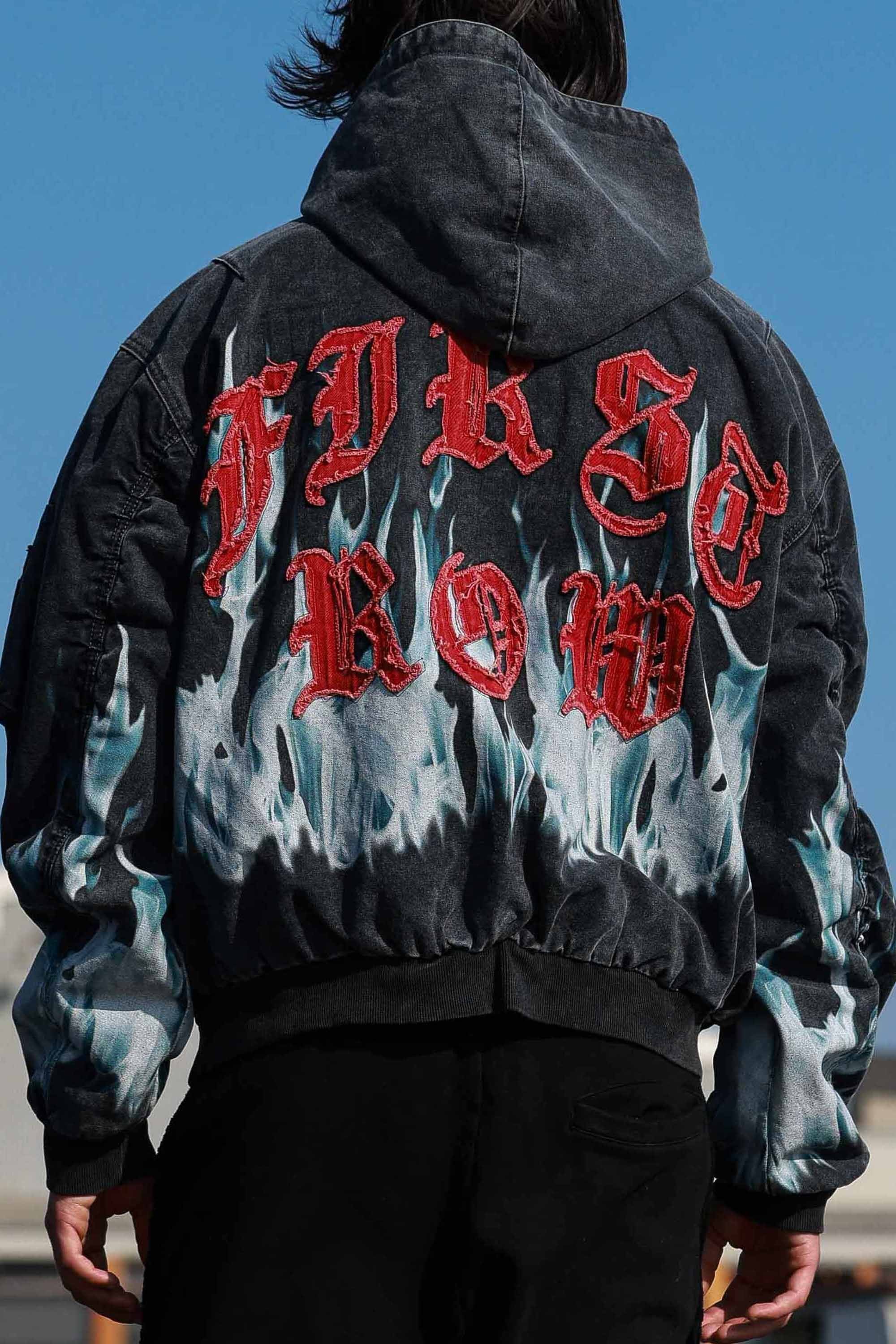Wake Up And Be Fierce Flame Hood Jacket (M)