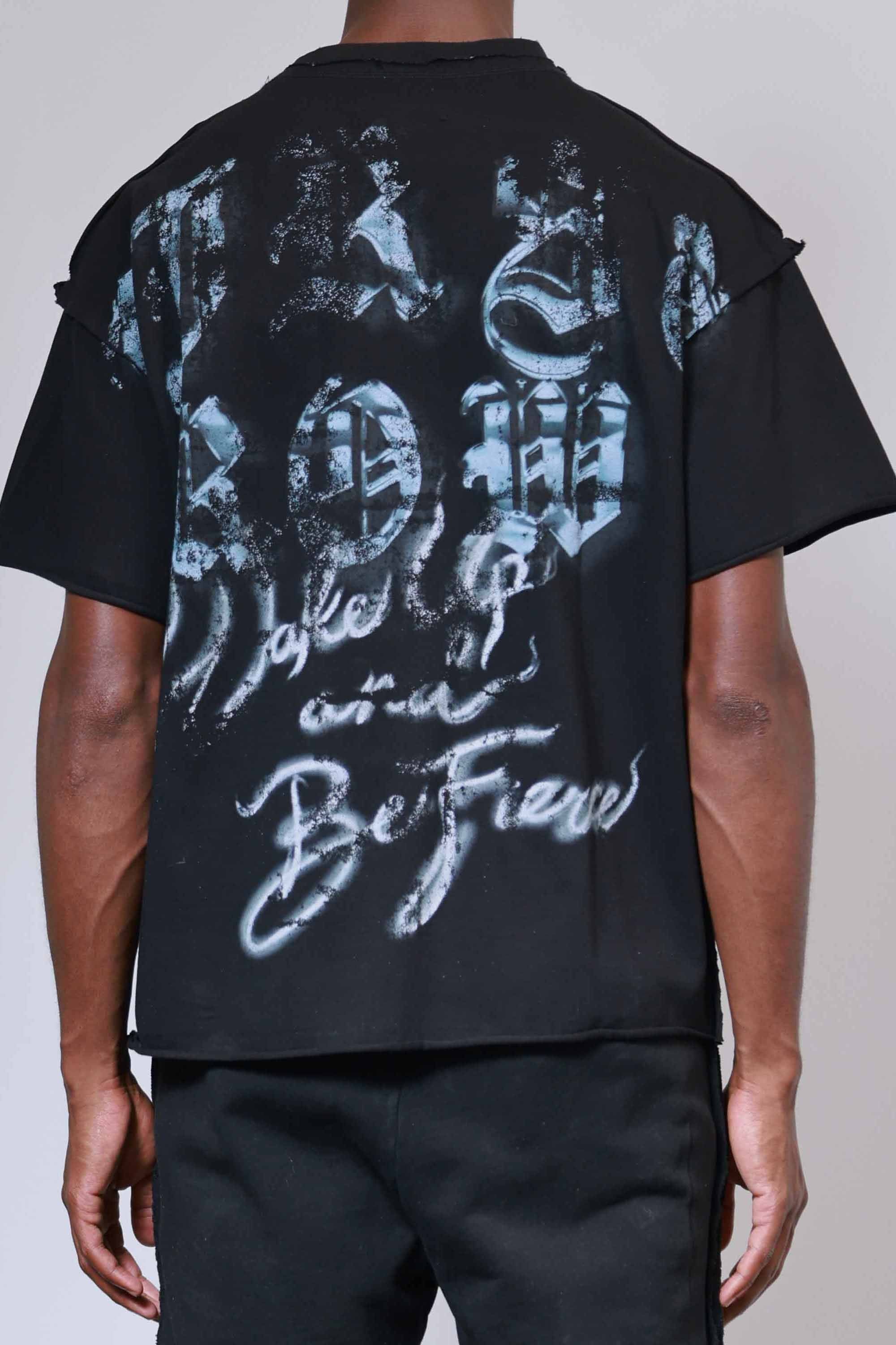 Wake Up And Be Fierce Flame Applique Tee (M)