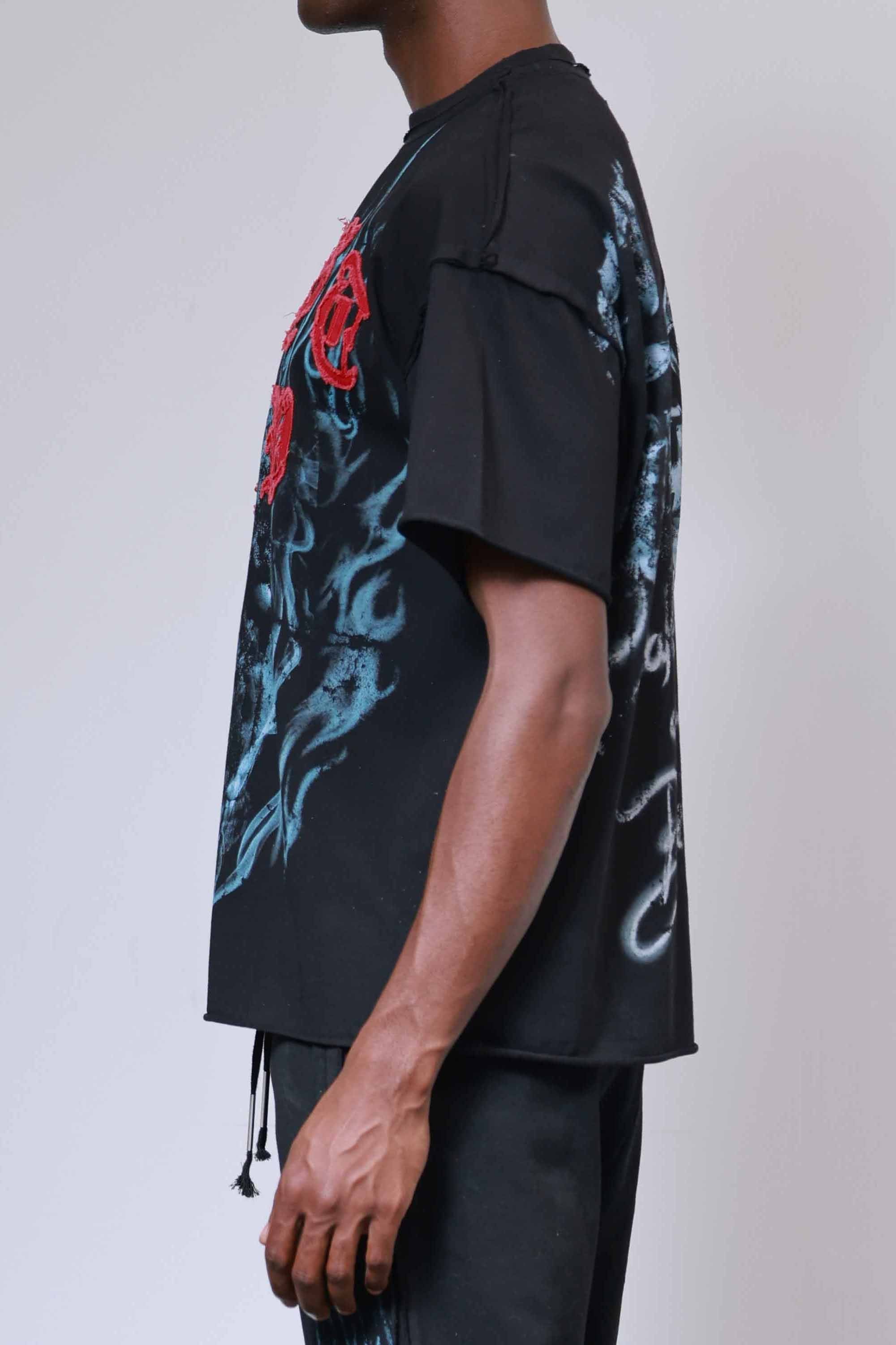 Wake Up And Be Fierce Flame Applique Tee (M)