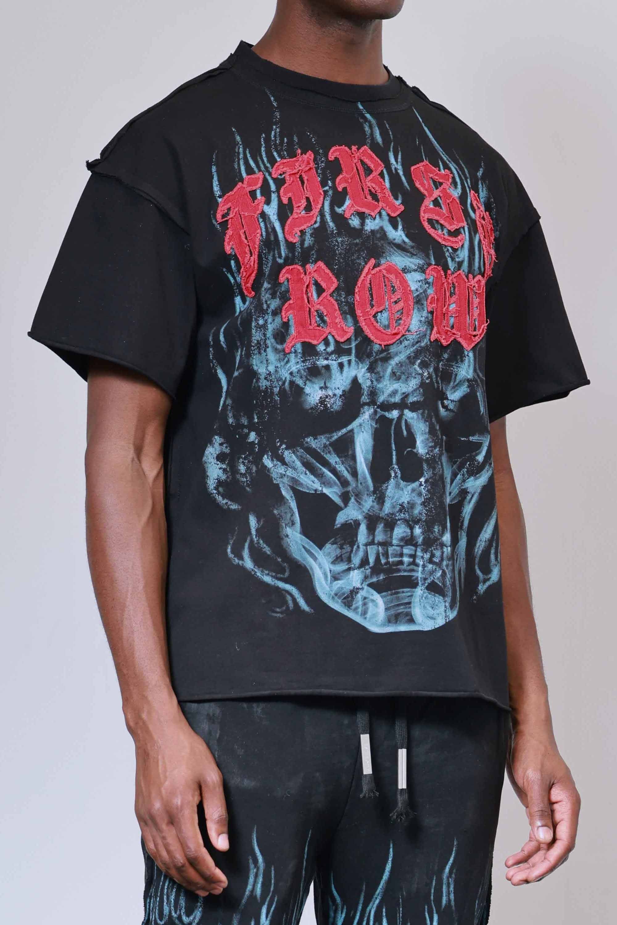 Wake Up And Be Fierce Flame Applique Tee (M)