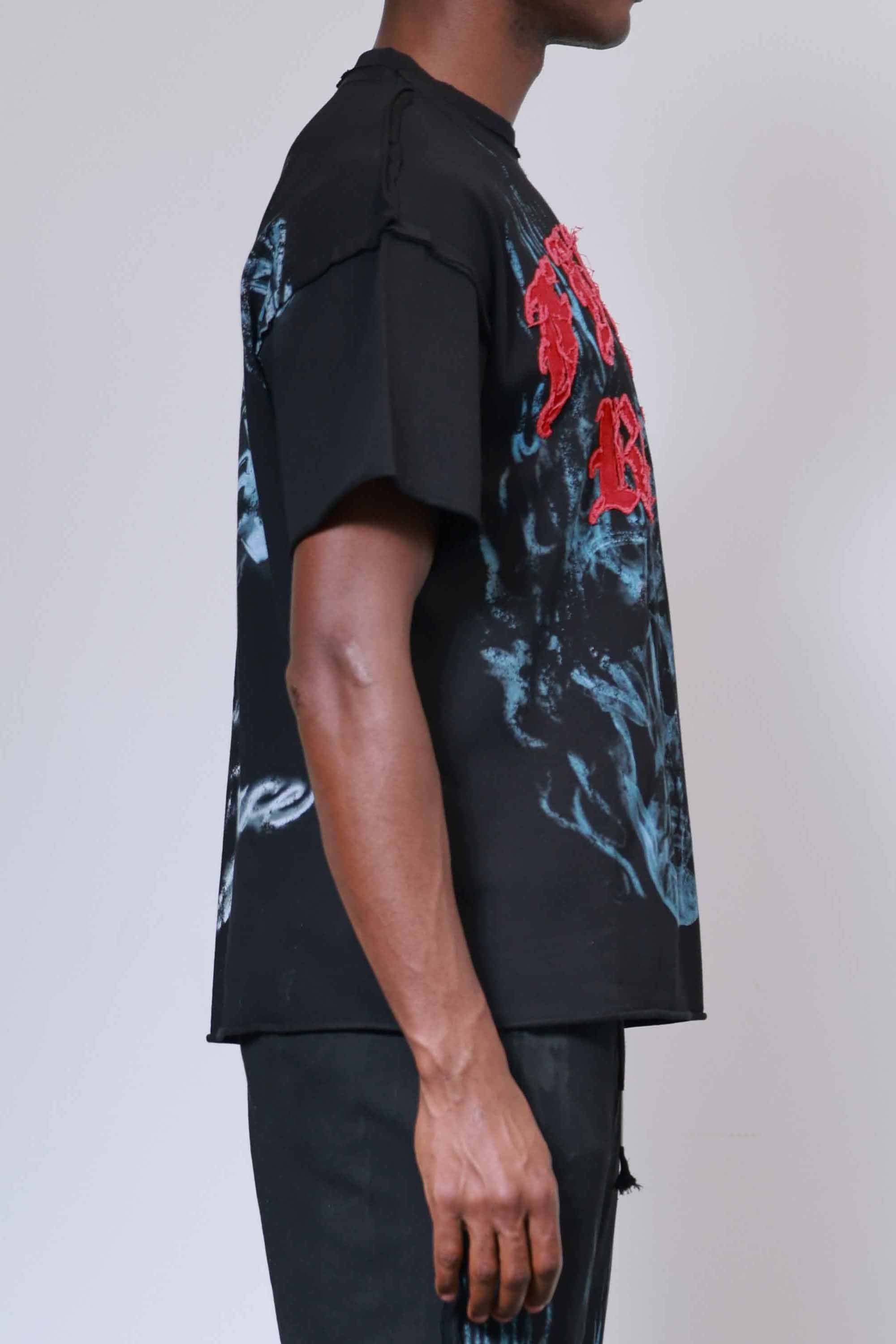 Wake Up And Be Fierce Flame Applique Tee (M)