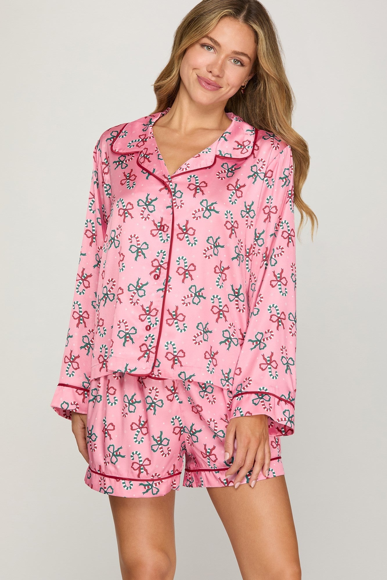 Candy Bow Pajama Short Set