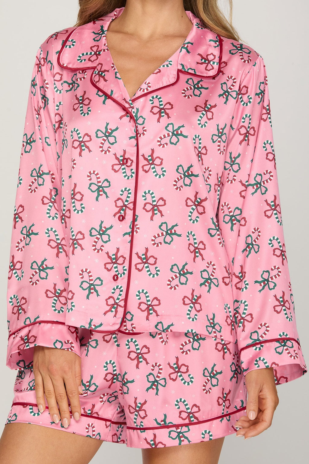 Candy Bow Pajama Short Set