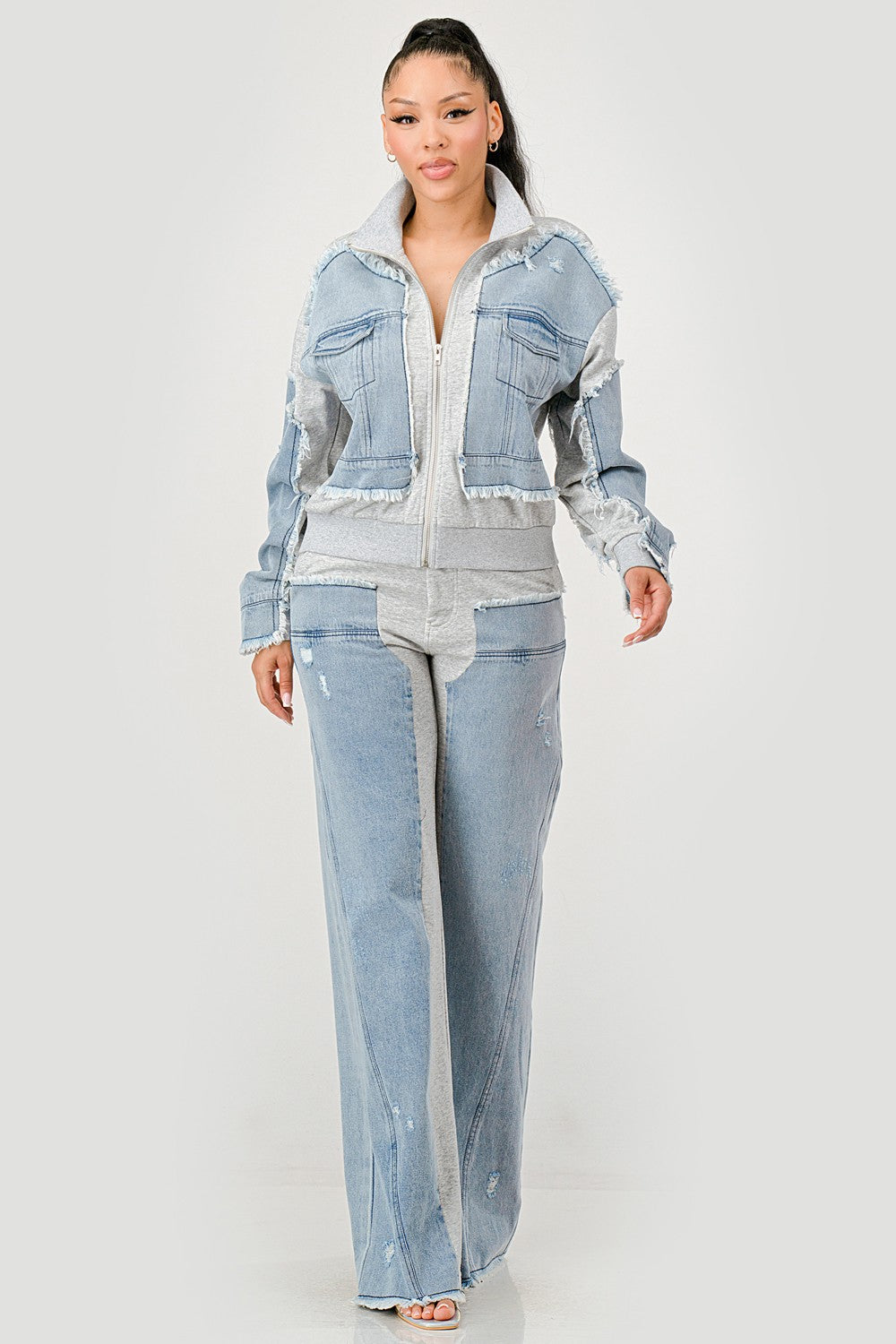 Denim Jacket Pants Set