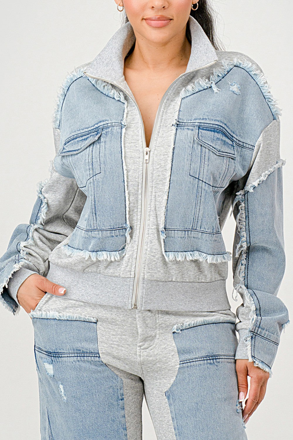 Denim Jacket Pants Set