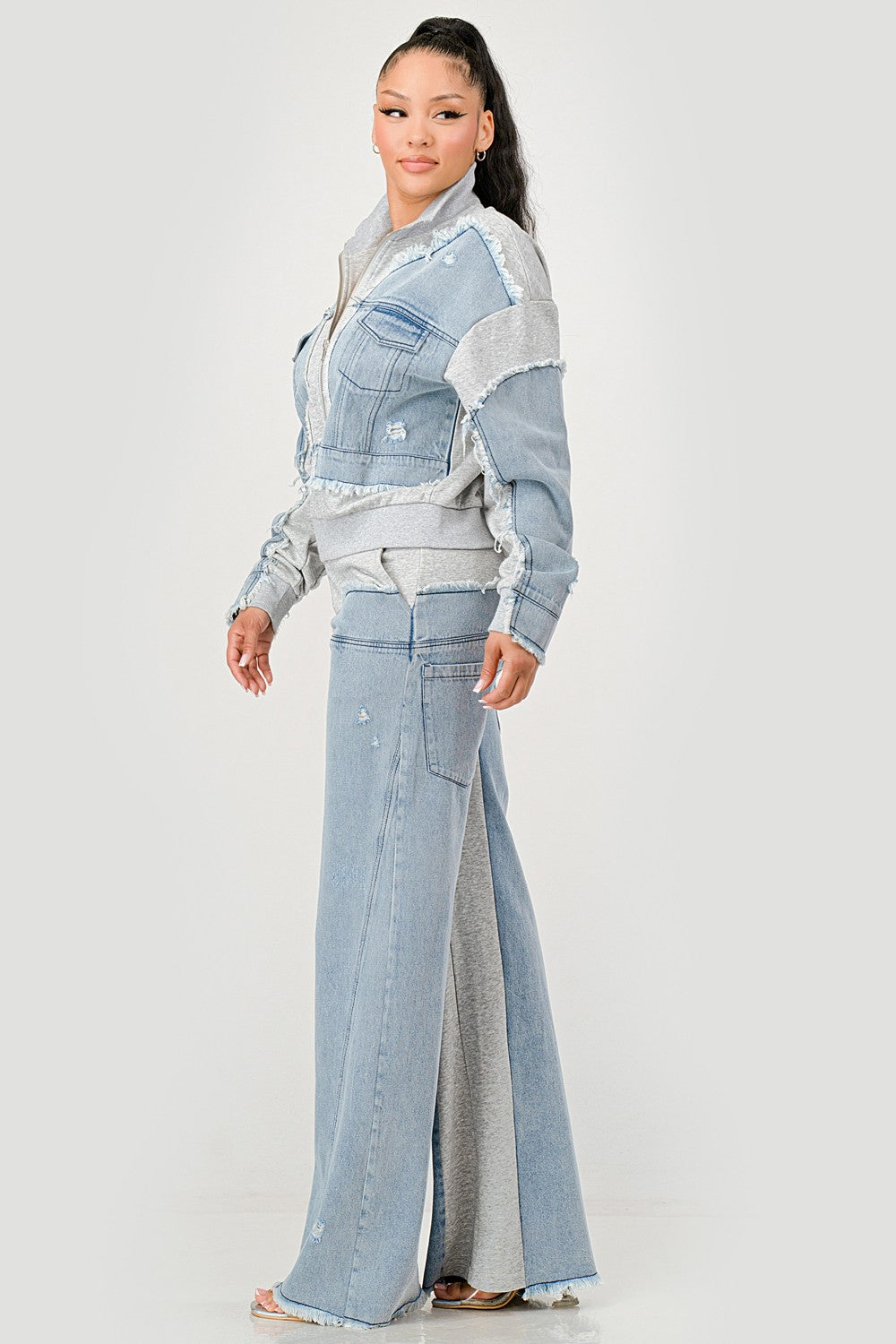 Denim Jacket Pants Set