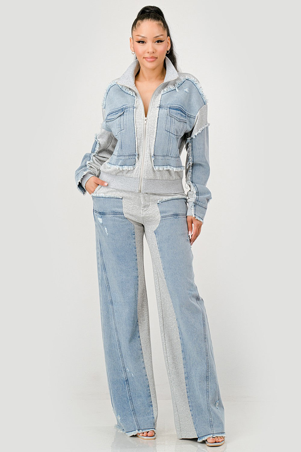 Denim Jacket Pants Set