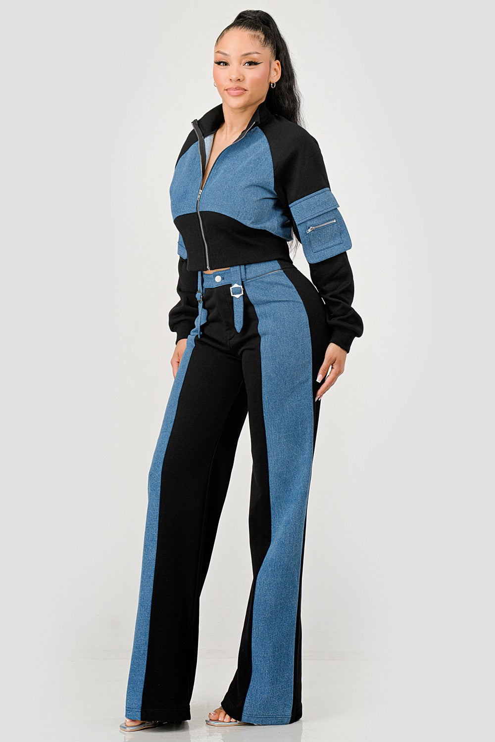 Media Mix-up Pants Set