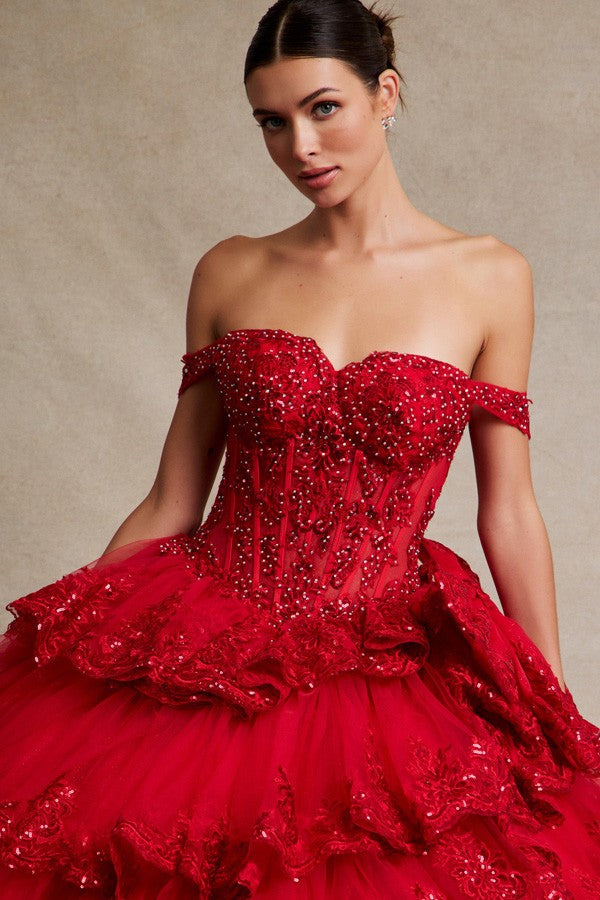 Kenna Off Shoulder Ball Gown