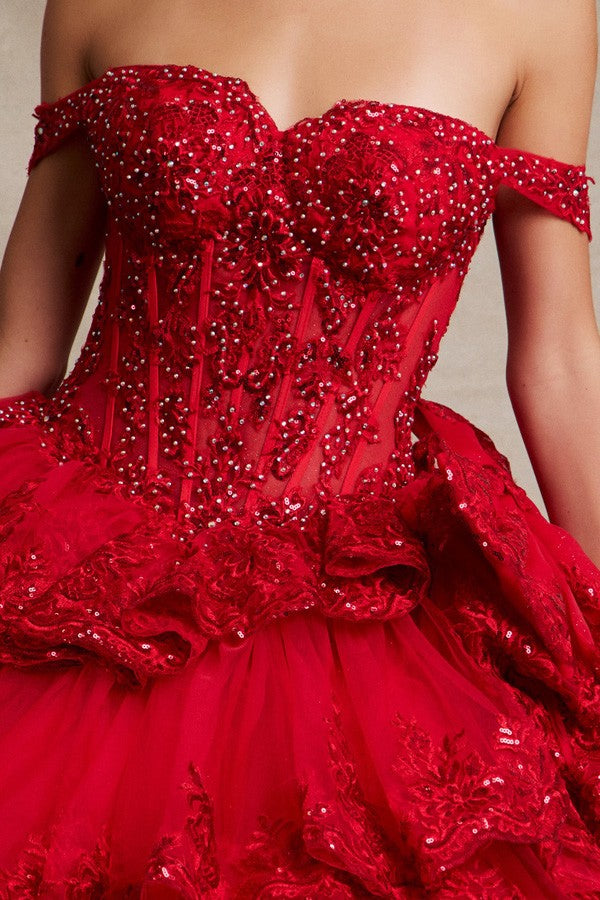 Kenna Off Shoulder Ball Gown