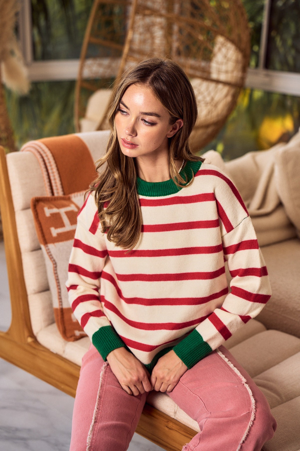 Striped Crew Neck