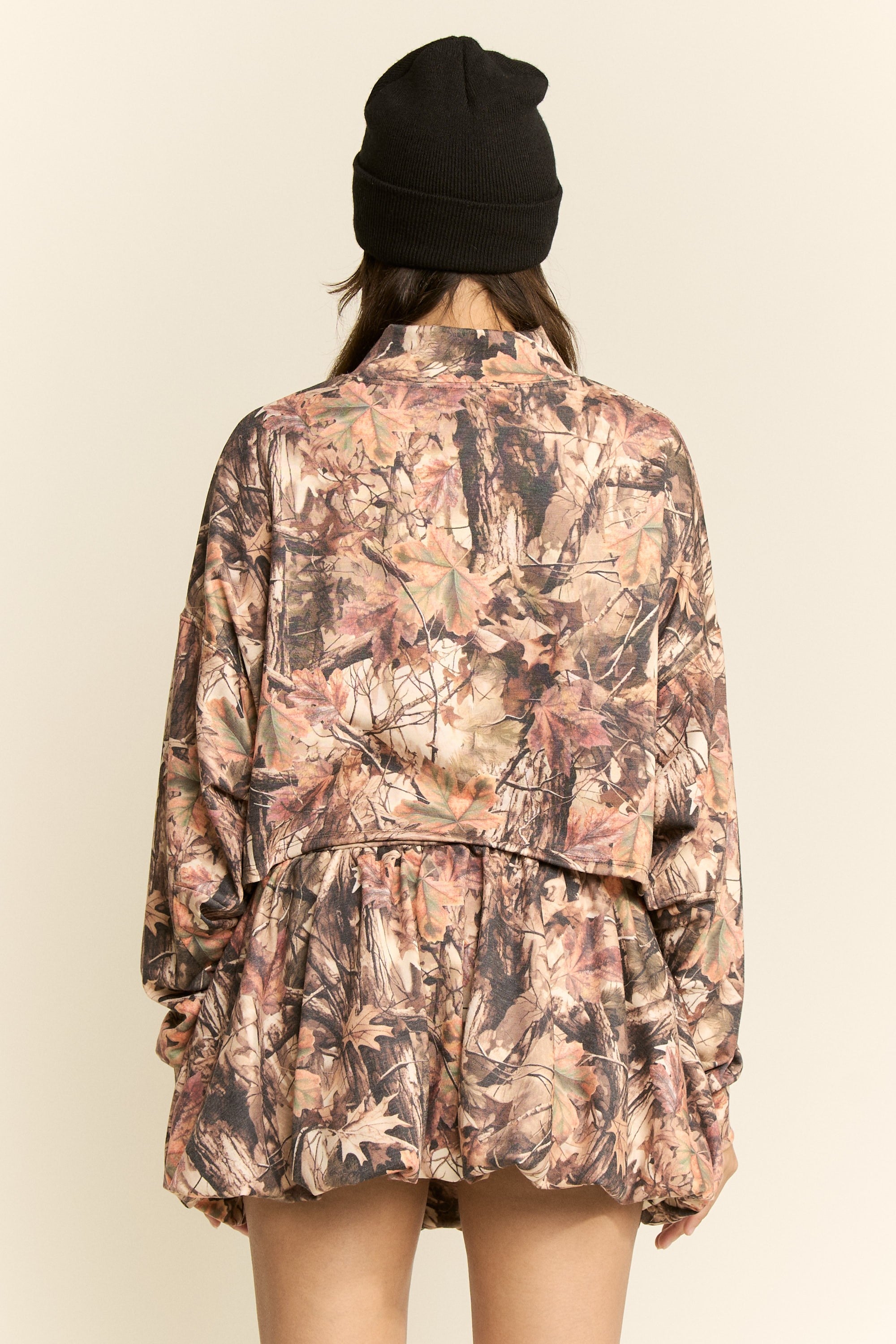 Camo Mock Top
