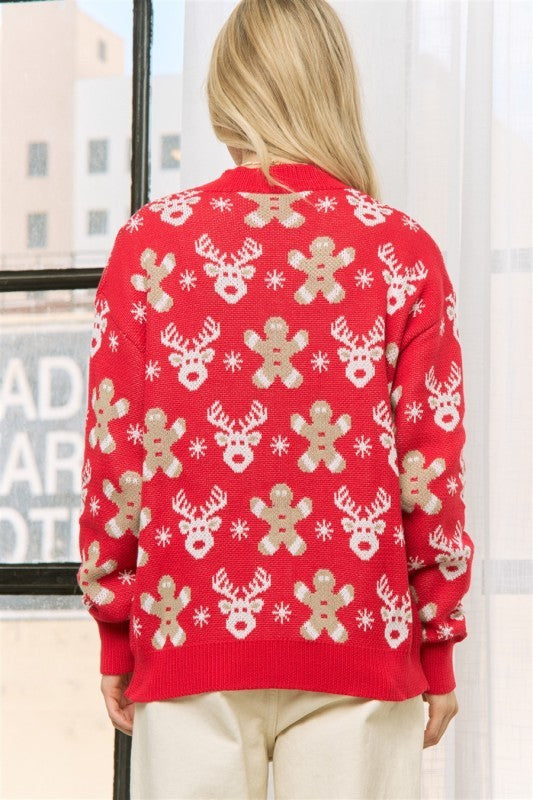 Gingerbread Man Cardigan