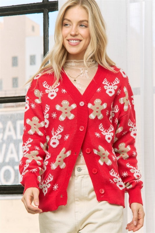 Gingerbread Man Cardigan