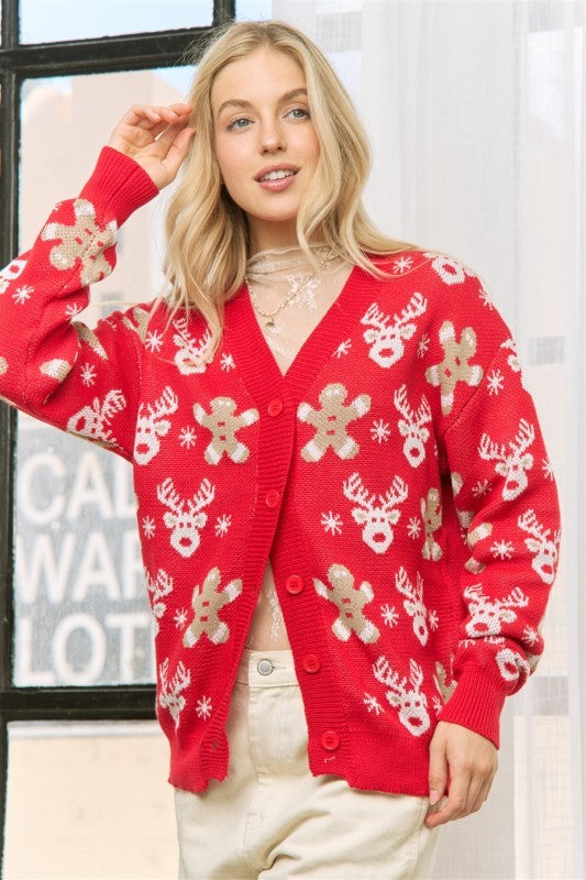 Gingerbread Man Cardigan