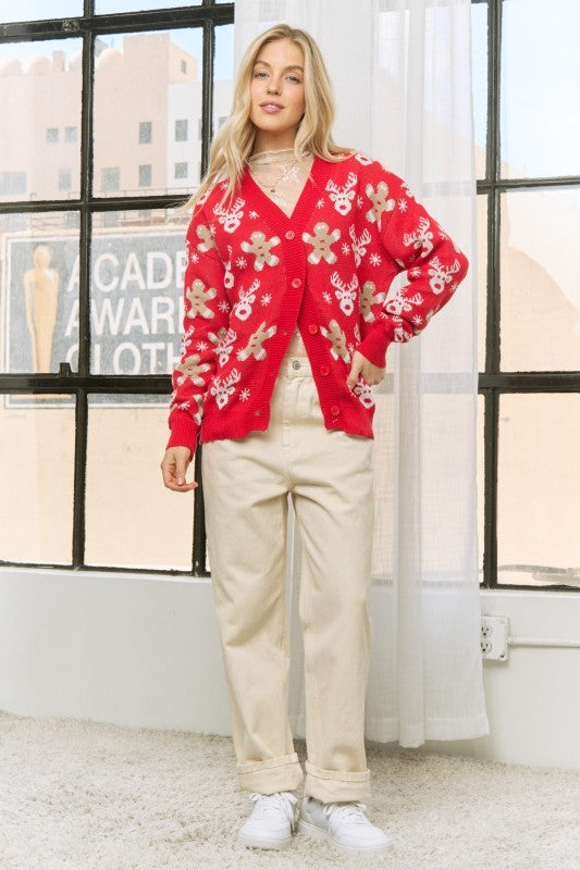 Gingerbread Man Cardigan