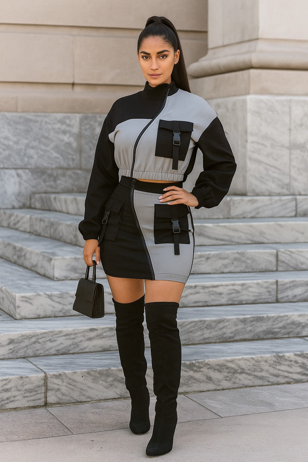 Breanna Matching Skirt Set- 2 Colors