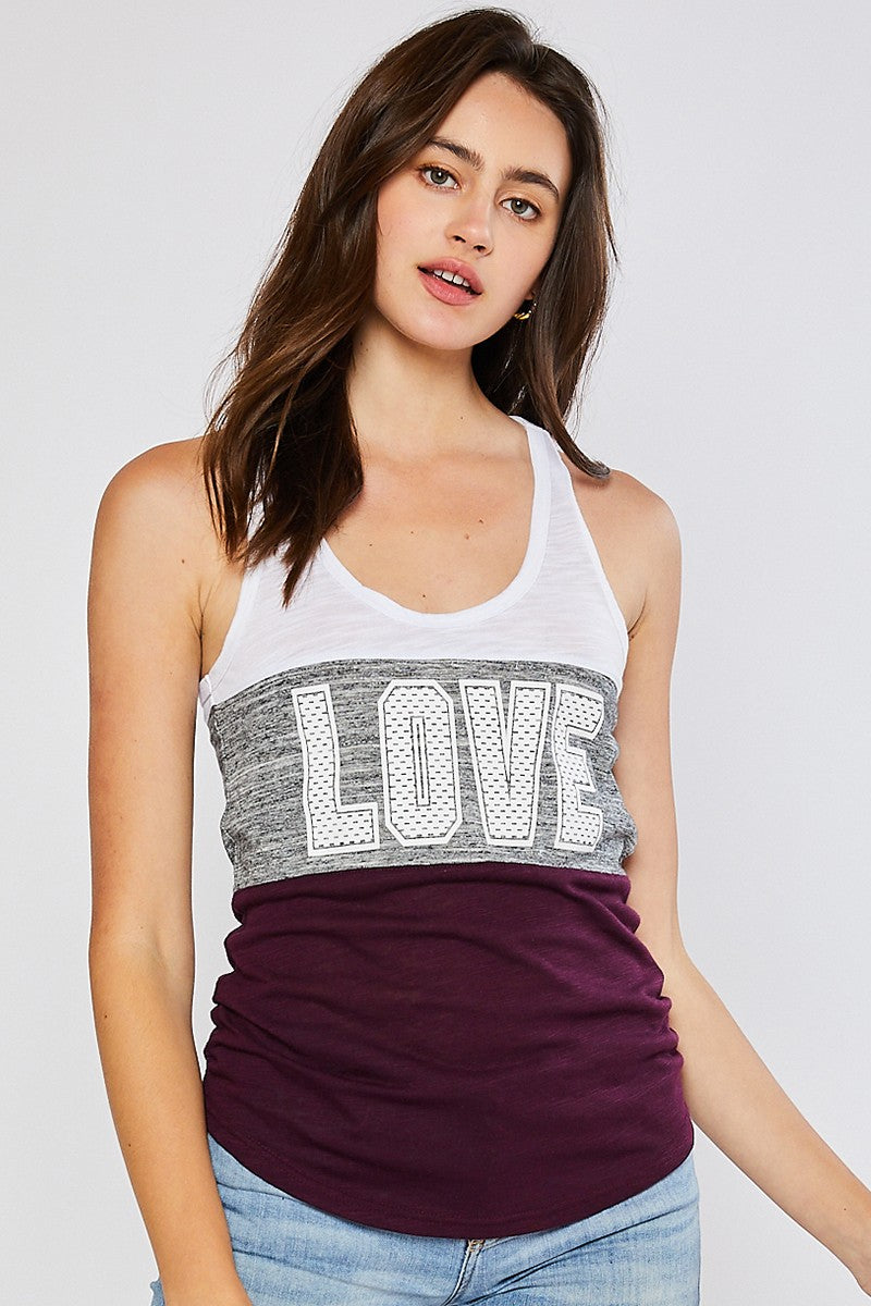 Color Block Polka Dot Tank- 2 Colors