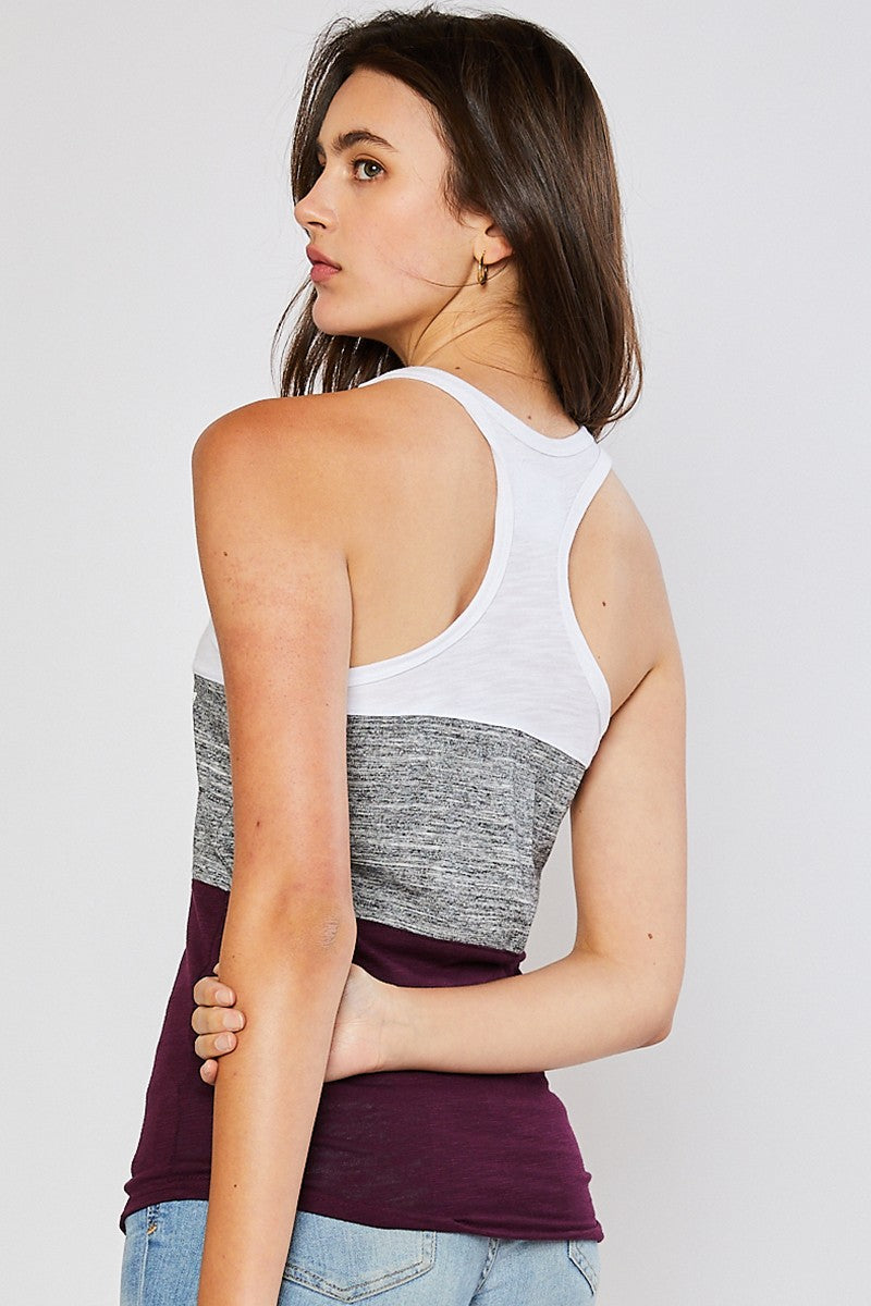 Color Block Polka Dot Tank- 2 Colors